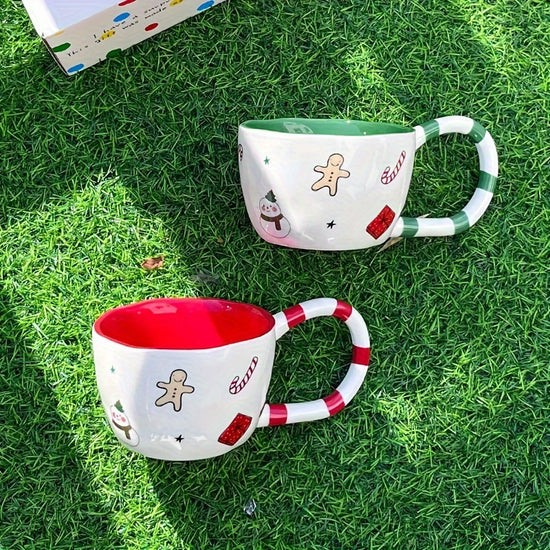 Tazas de cermica festiva navidad